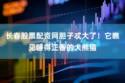 长春股票配资网胆子忒大了！它瞧见睡得正香的大熊猫